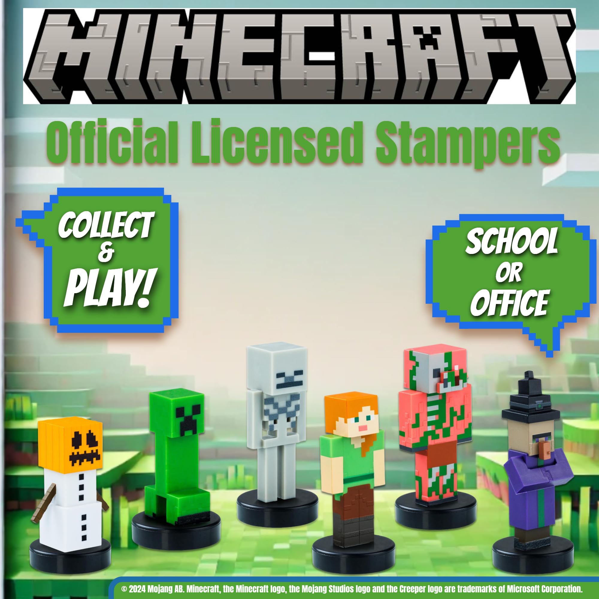 マインクラフト Amazon.com: P.M.I. Licensed Mine Craft Self-Inking Stampers